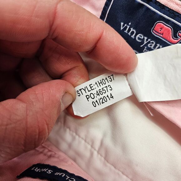 Vineyard Vines Club Short Mens Size 34 Pink Cotton Chino Flat Front‎ - Picture 6 of 10